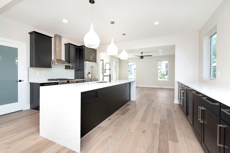 Modern Black and White Kitchen