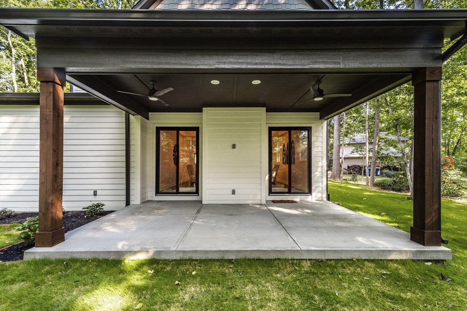 Sliding Glass Doors Back Porch Area