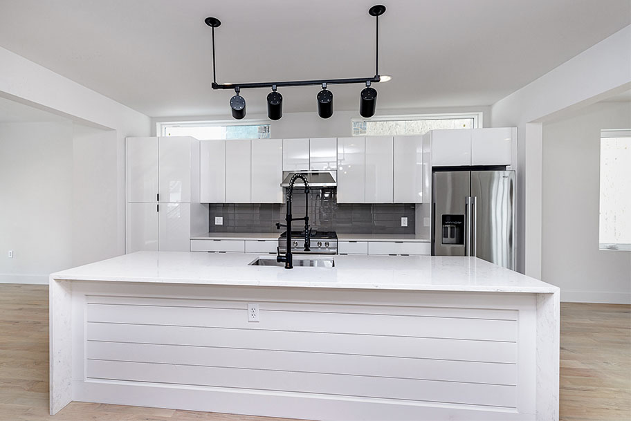 Hardwood Floors Modern Clean Kitchen