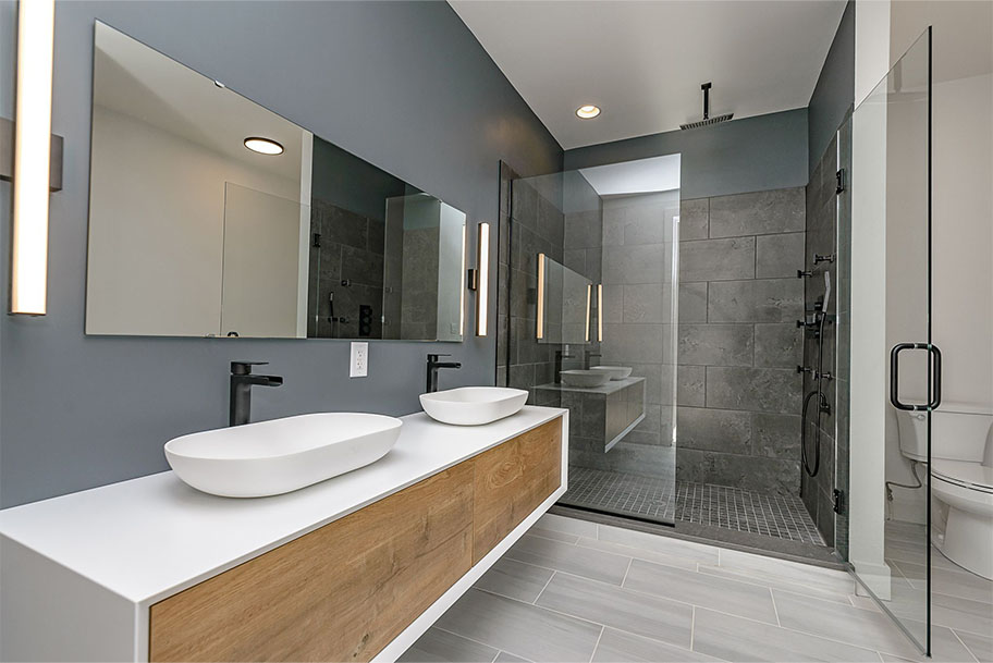 Sophisticated Master Bath Double Sink