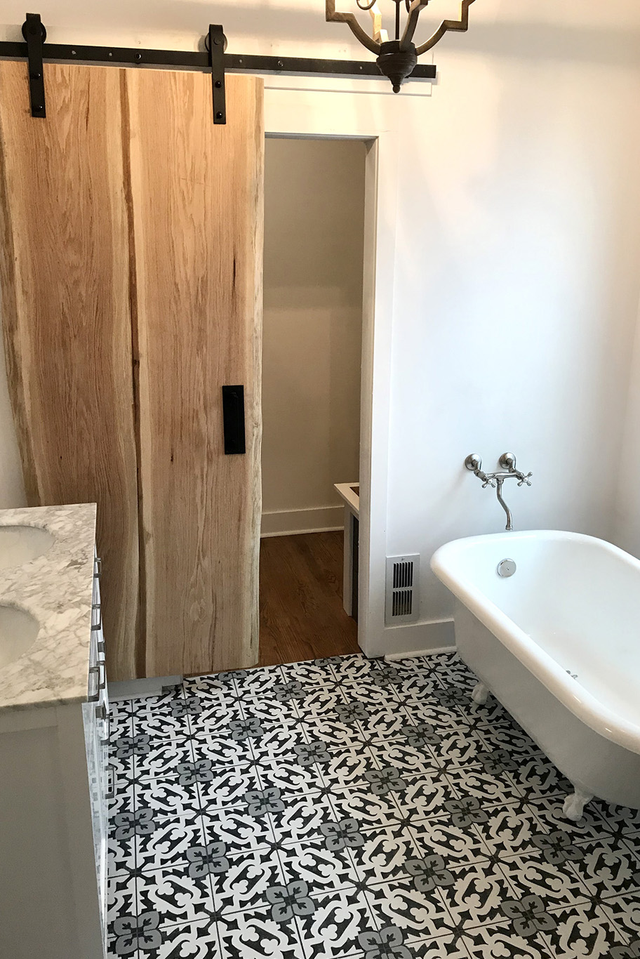 Barn Door Bathroom Update