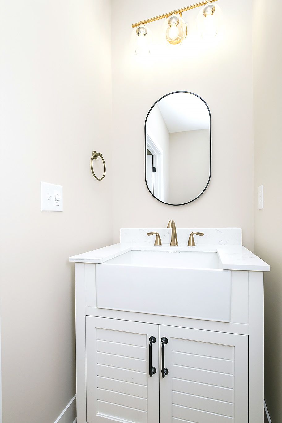 Guest Bathroom Modern Gold Fixtures