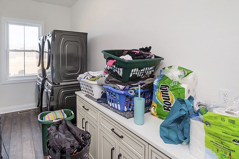 Laundry Room with Custom Cabinets