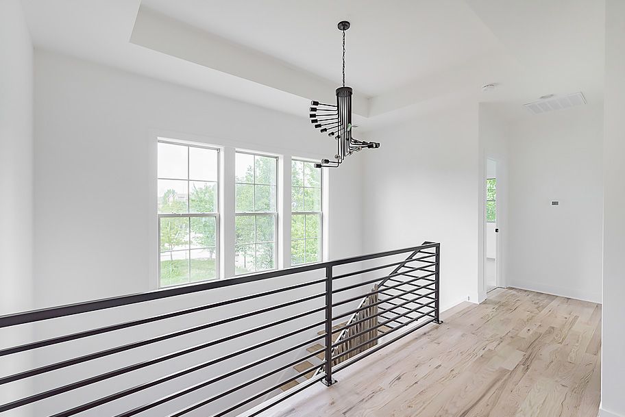 Modern Lighting and Custom Stair Railing