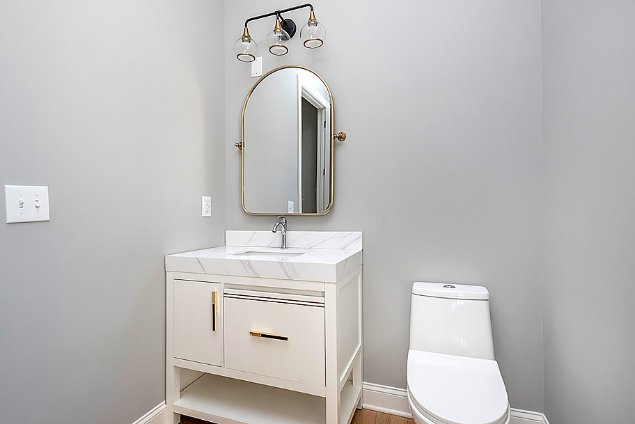 White Guest Bathroom Custom Home