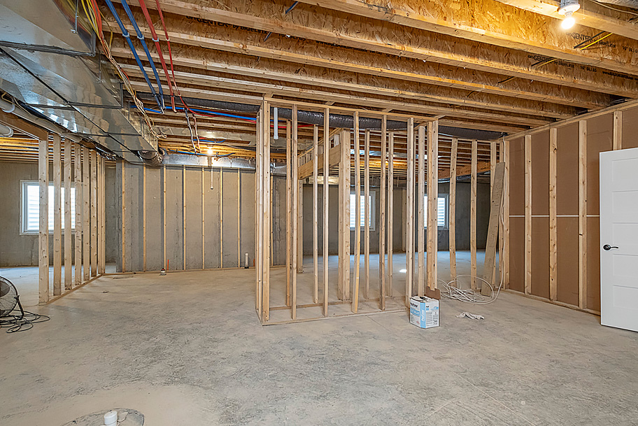 New Construction Unfinished Basement Indianapolis