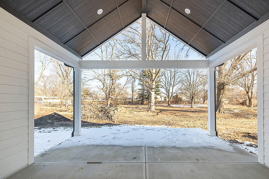 Covered Porch Custom Home Indianapolis