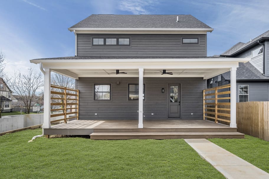 Indianapolis Custom Home Back Covered Porch