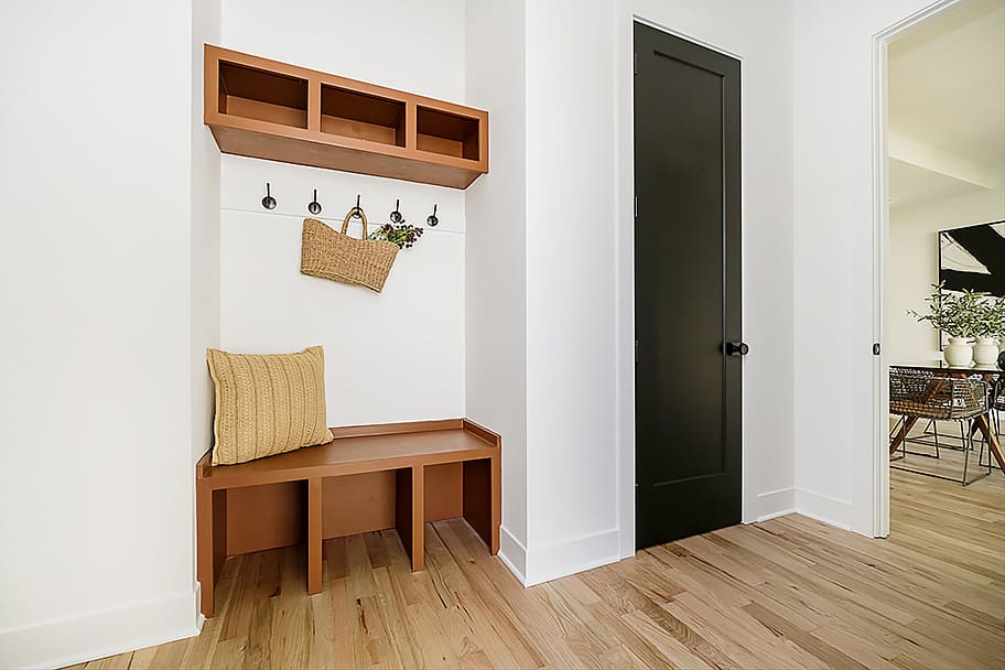 Mudroom Nook with Bench, Built-in Storage, and Closet