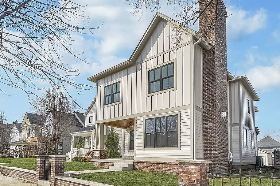 2141 N Delaware Exterior Custom Home by Gem Homes Indianapolis