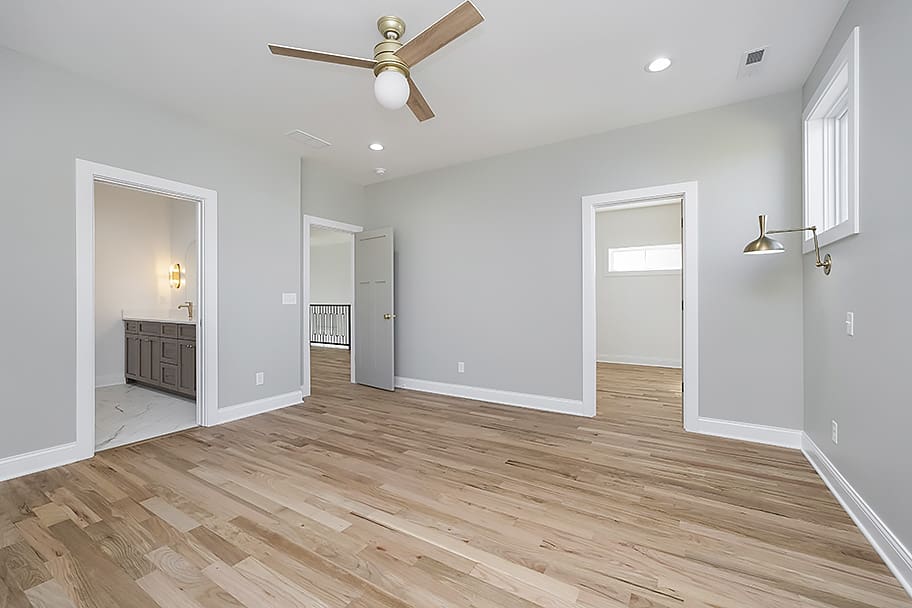 Primary Bedroom with Gray Walls in Indianapolis