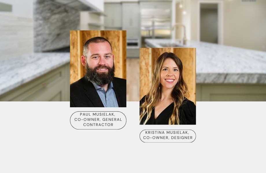 Paul and Kristina Musielak, the husband-and-wife co-owners of Gem Homes, expert home builders in Indianapolis